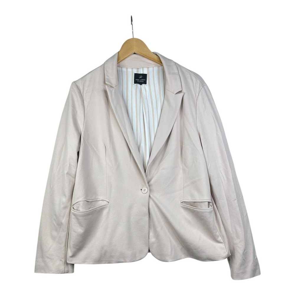 Adrianna Papell Soft Shell Blazer size XL Light‎ Pink
